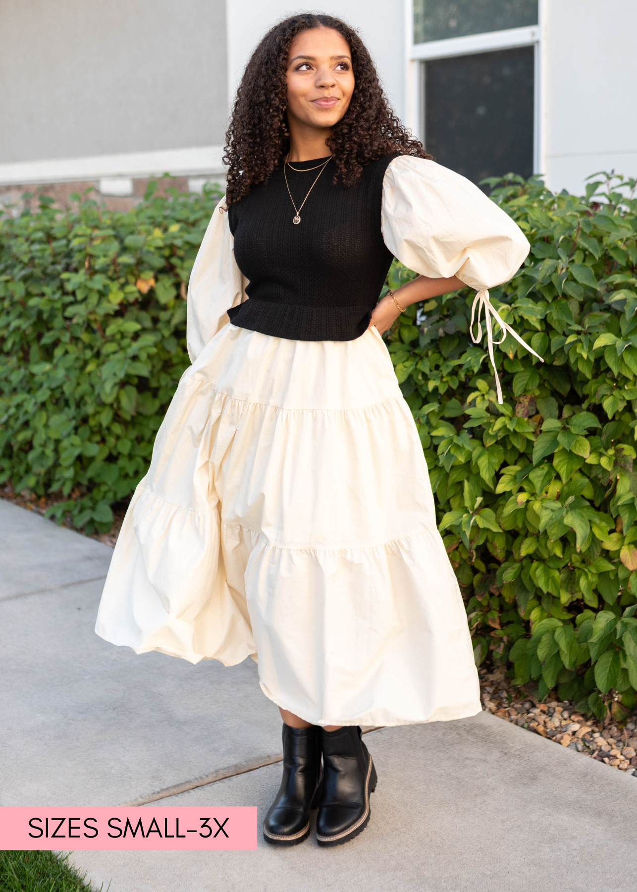 Hannah Black Sweater Vest Dress