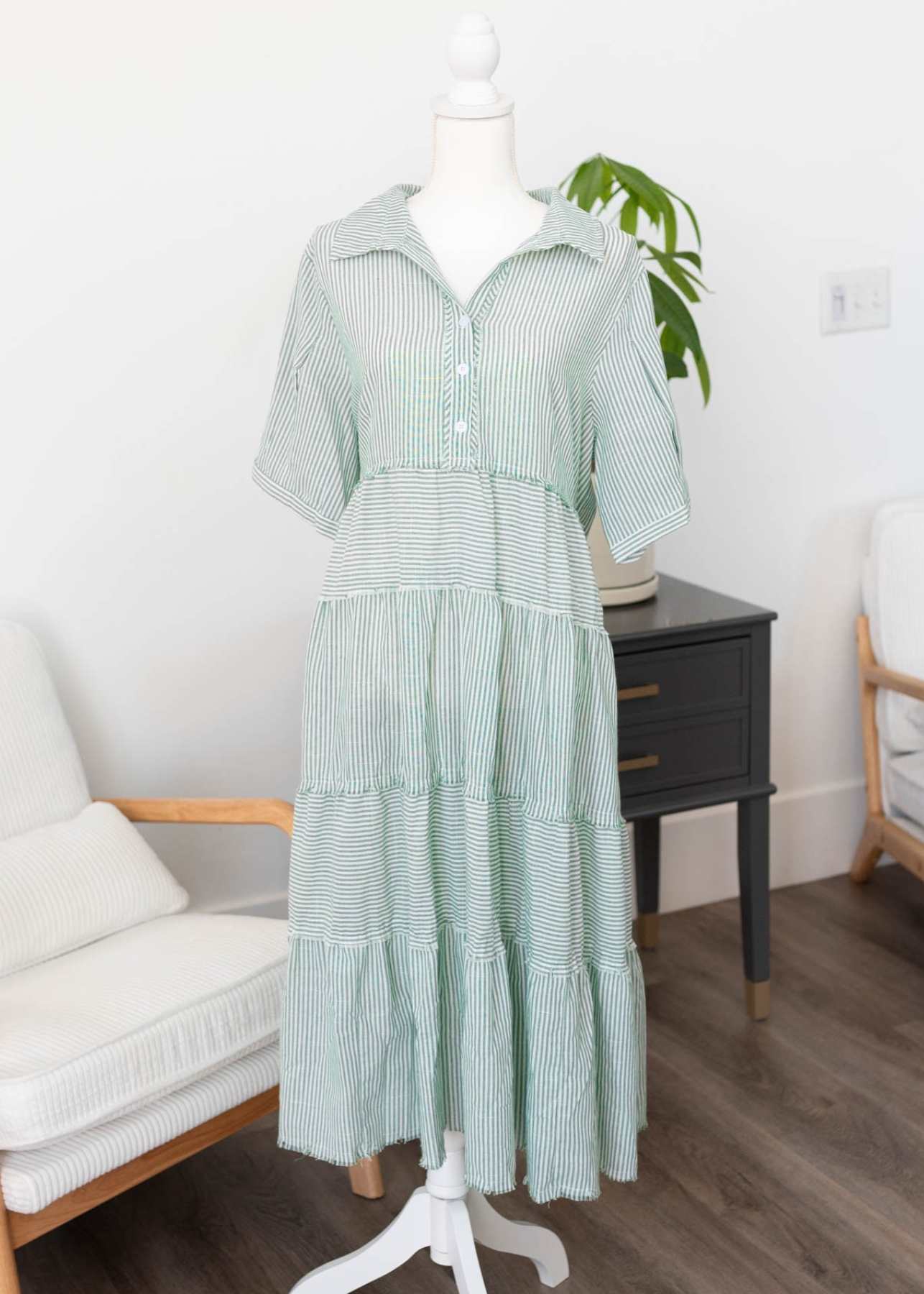 green emerald velvet dress Molly Tiered Mini Dress Green Violet  KEEP Boutique