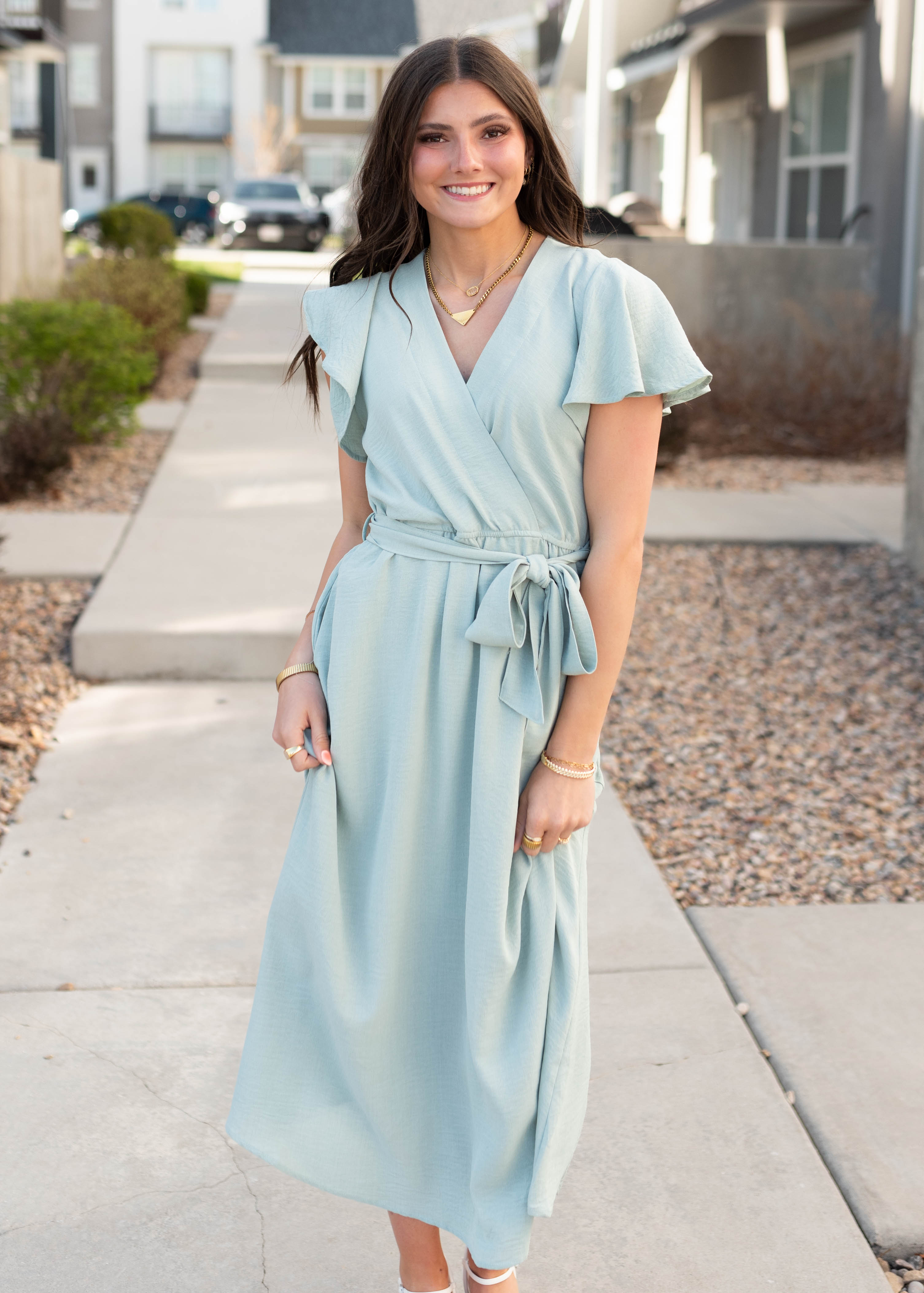 Tiffany Sage Dress be cool – Lena Layne