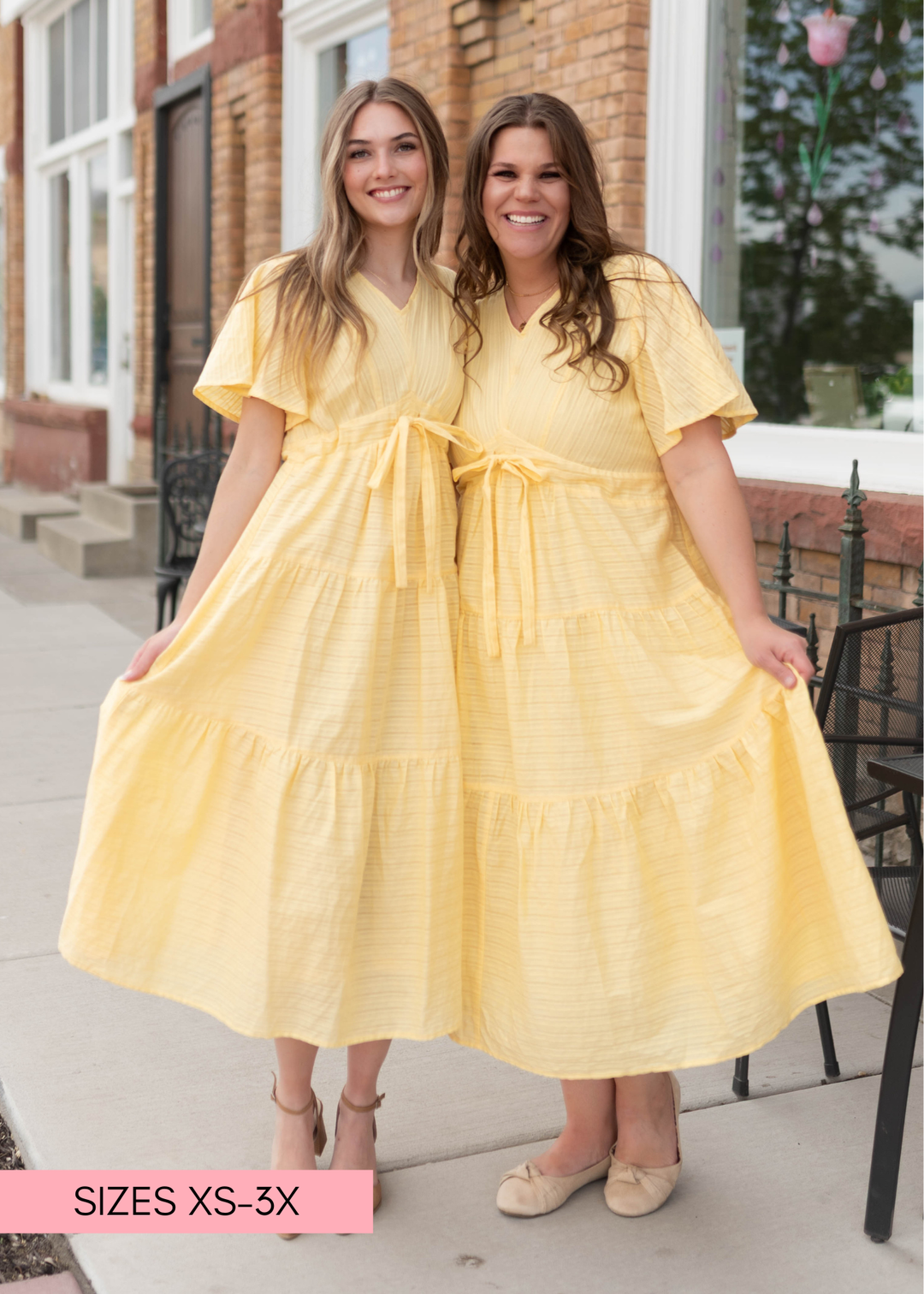 Melanie Butter Yellow Tiered Dress