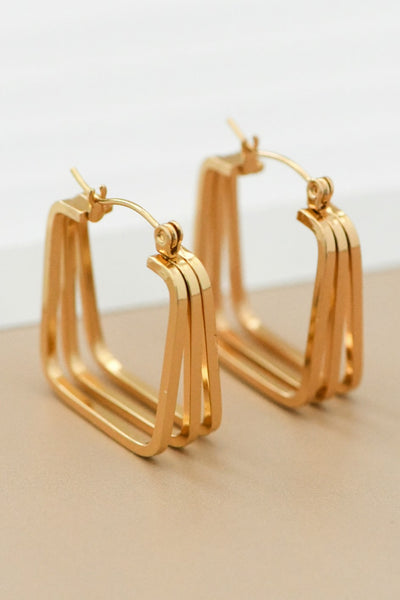 Cami 18K Square Earrings