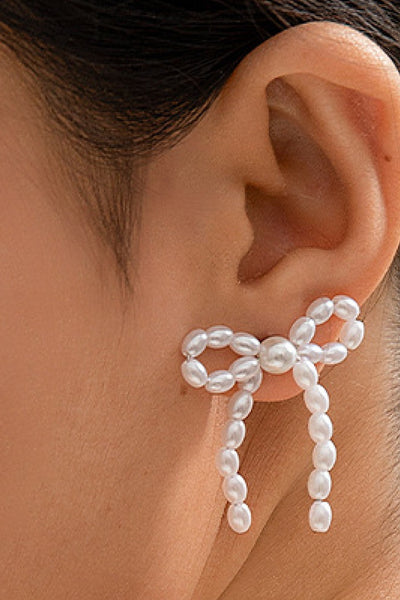 Adelaide Pearl Bow Earrings