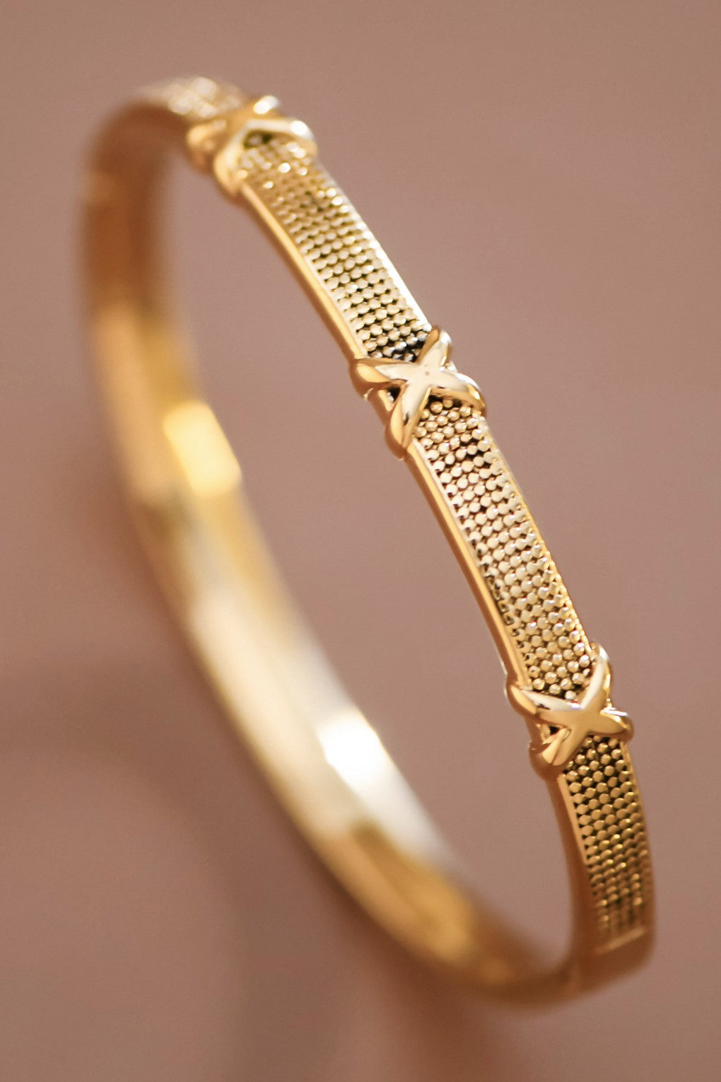 Alessia 18K Patterned Bangle Bracelet