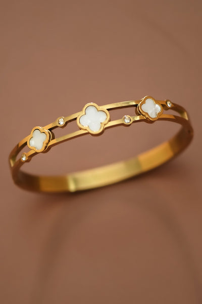 Alana 18K Clover Bangle Bracelet