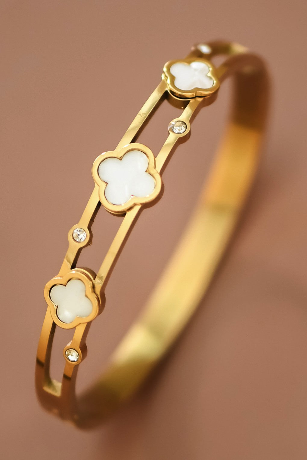 Alana 18K Clover Bangle Bracelet