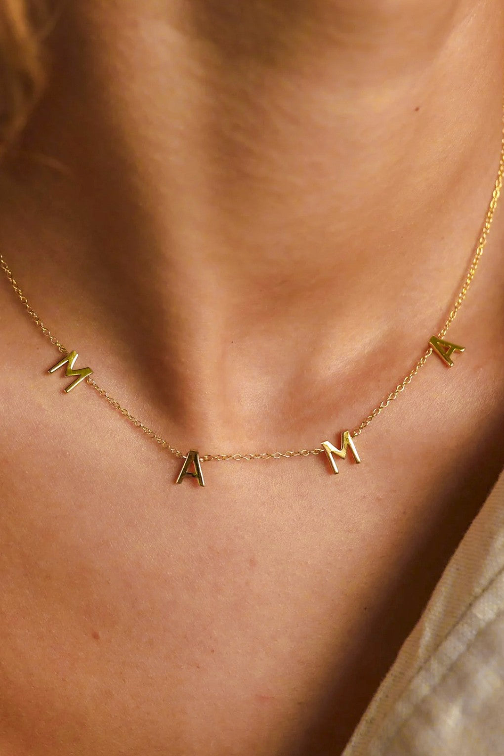 Mika 18K Mama Necklace