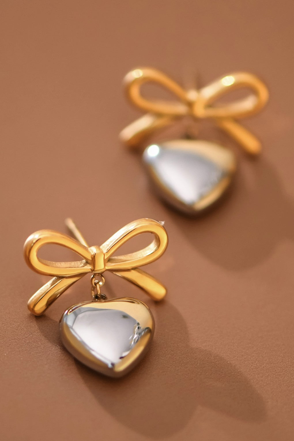 Piper 18K Heart Drop Earrings