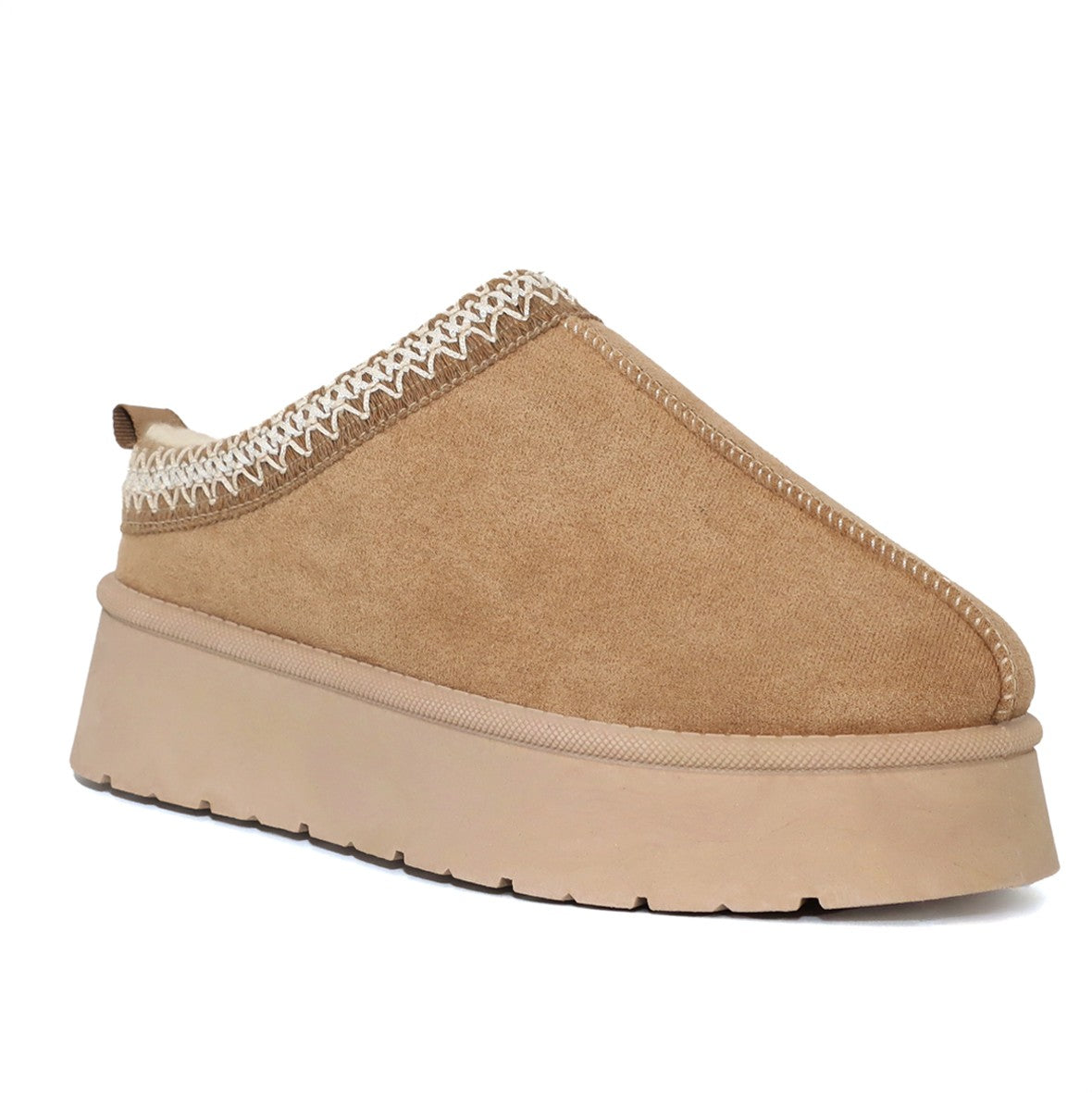 Rylee Beige Platform Clogs