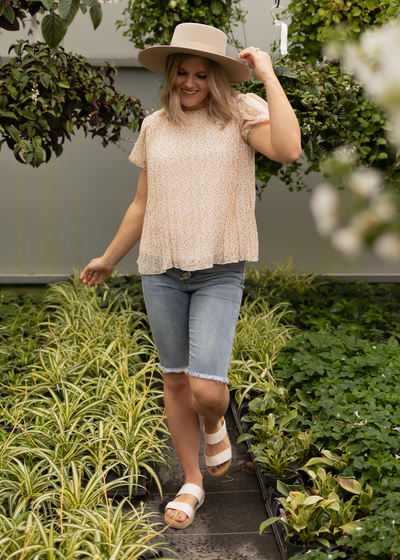 Ivory floral top