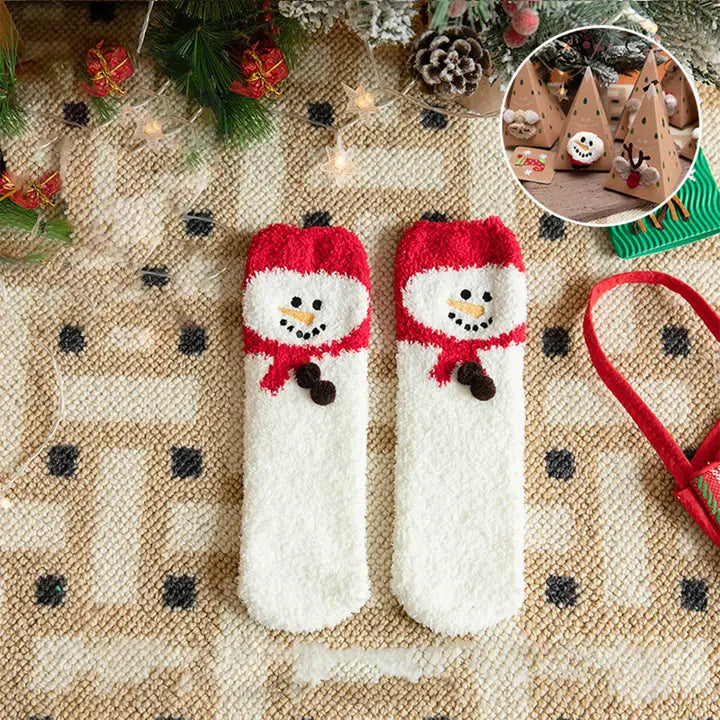 Talia Red Snowman Socks