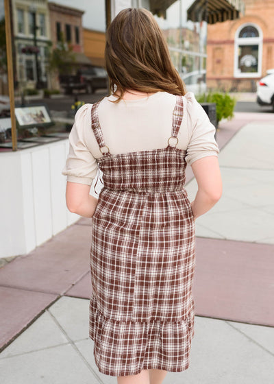 Abigail Plaid Overall Dress