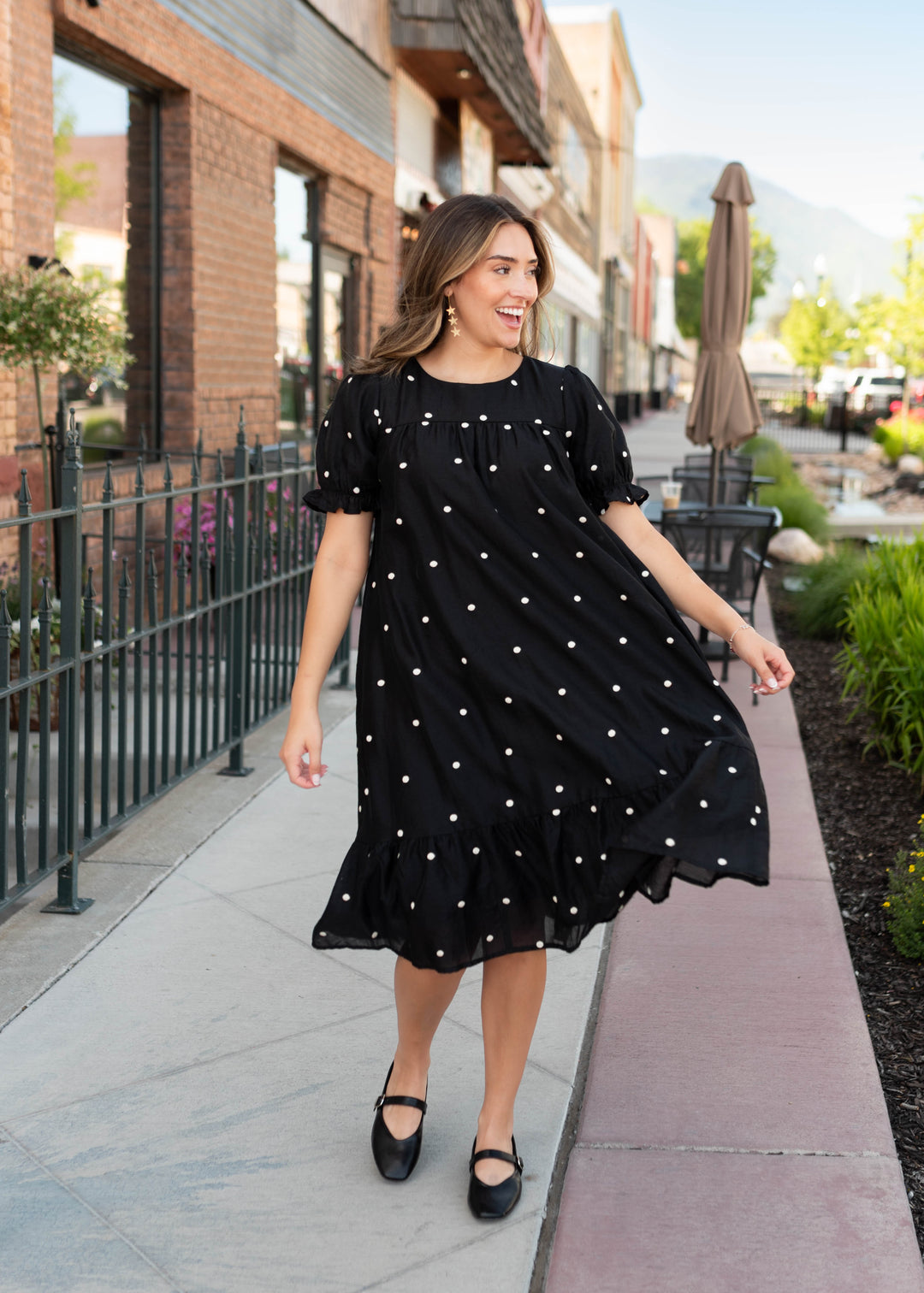 Addy Black Polka Dot Dress — Classic Polka Dot Dress