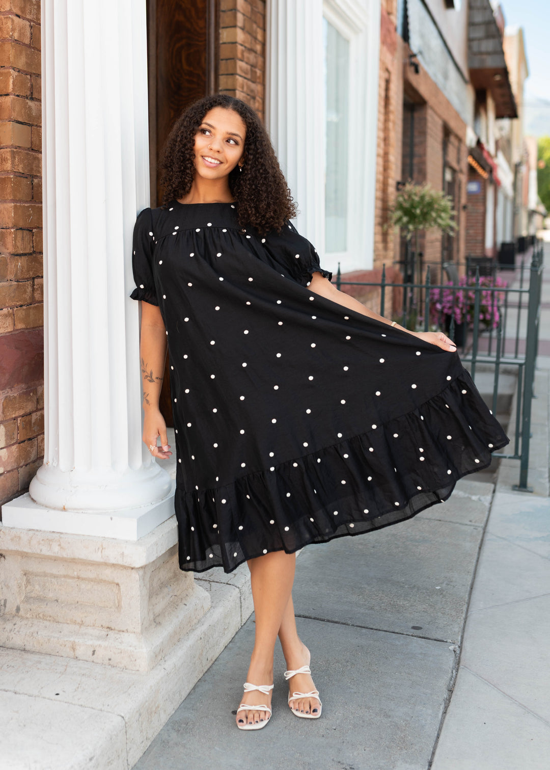 Addy Black Polka Dot Dress — Classic Polka Dot Dress | Lena Layne