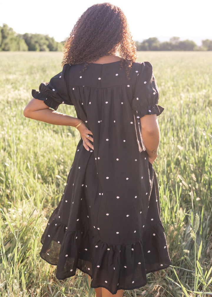 Addy Black Polka Dot Dress — Classic Polka Dot Dress