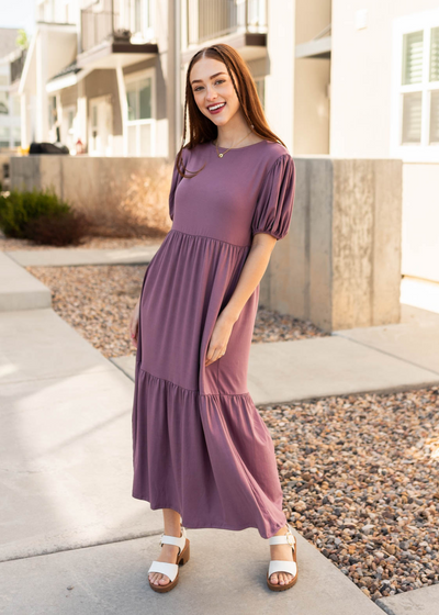 Lavender tiered dress