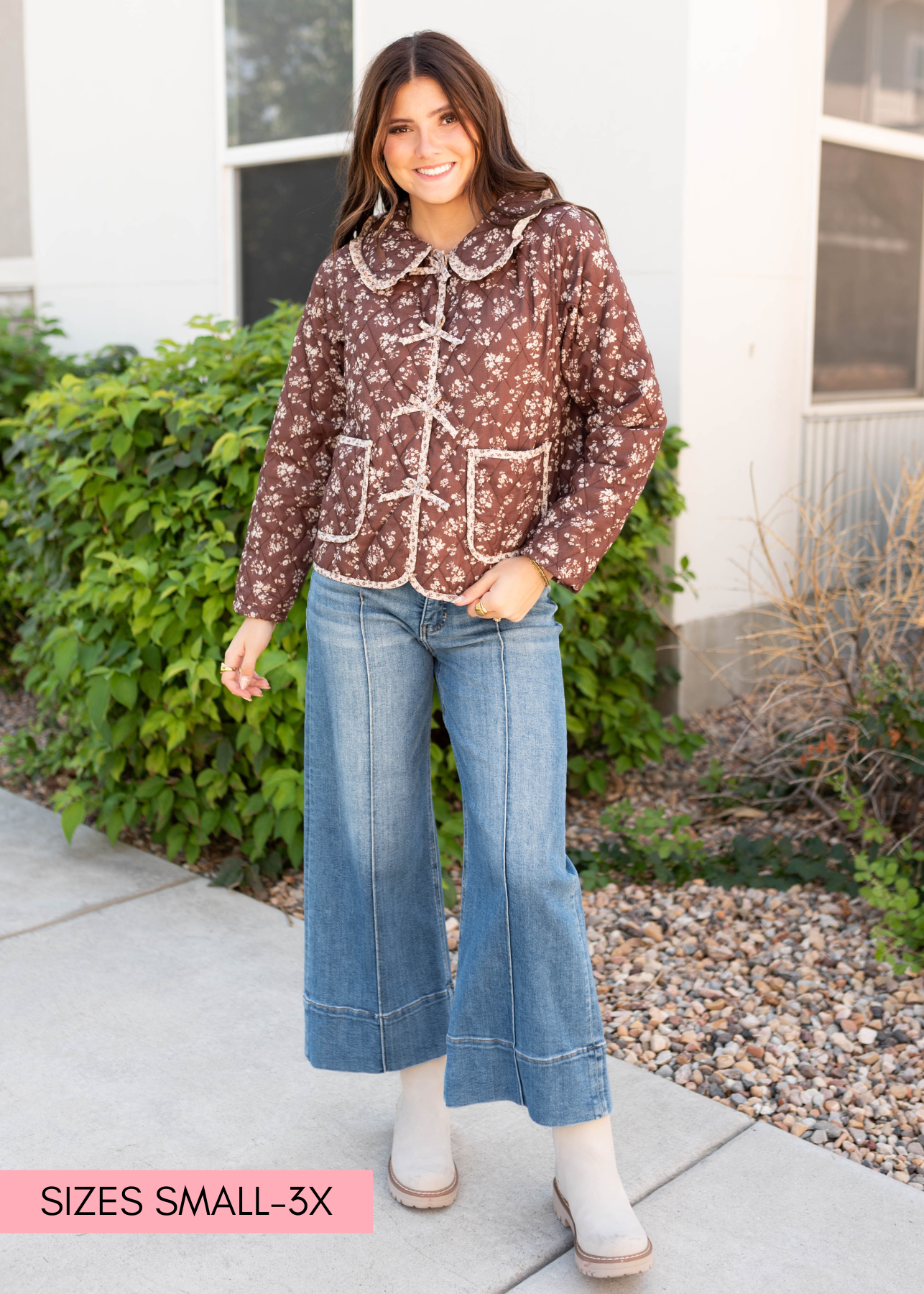 Brown floral jacket