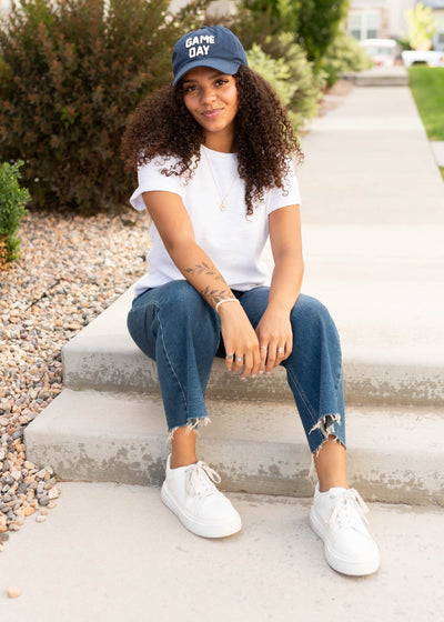 Modest ivory top with short sleeves