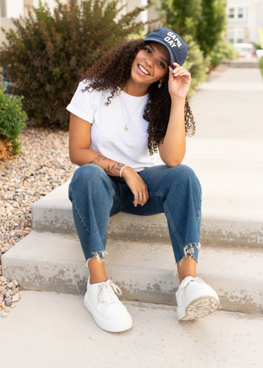 Modest ivory top with short sleeves at  Lena Layne