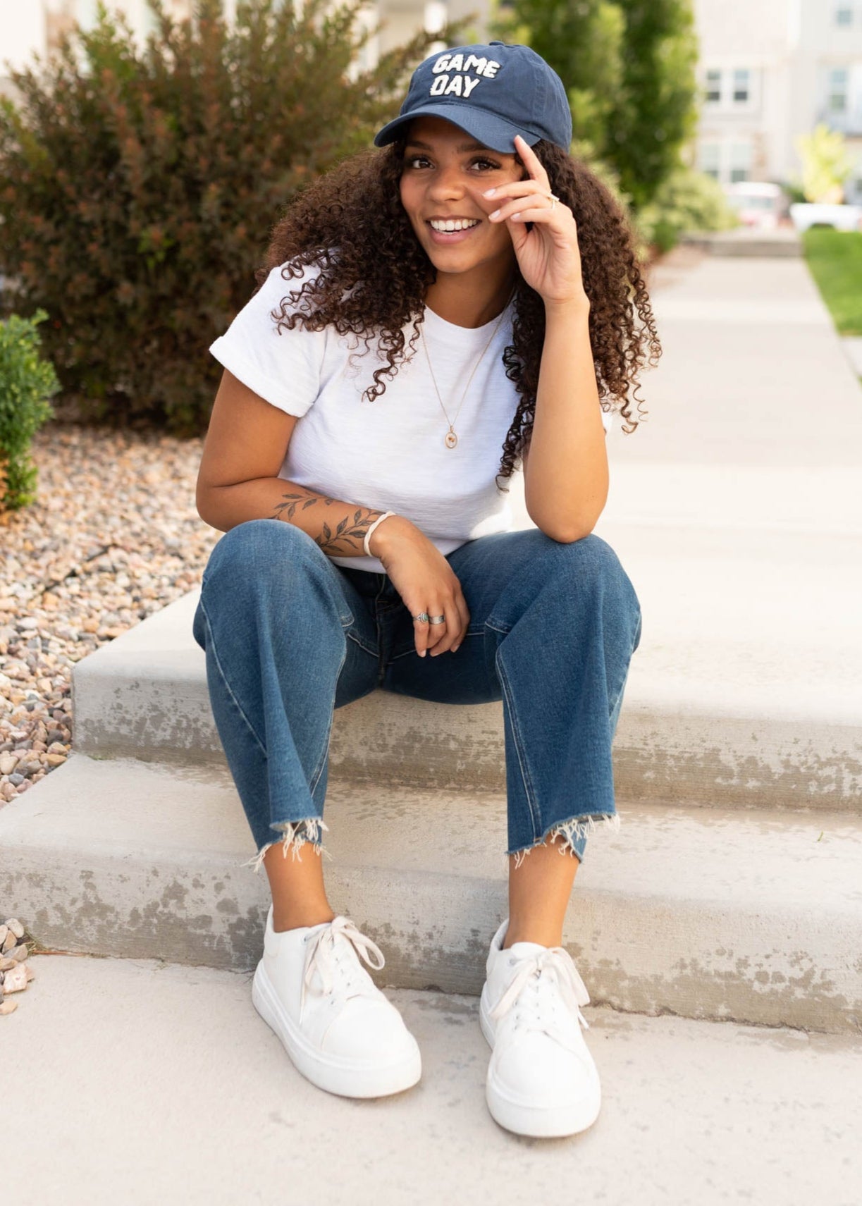Short sleeve modest ivory top