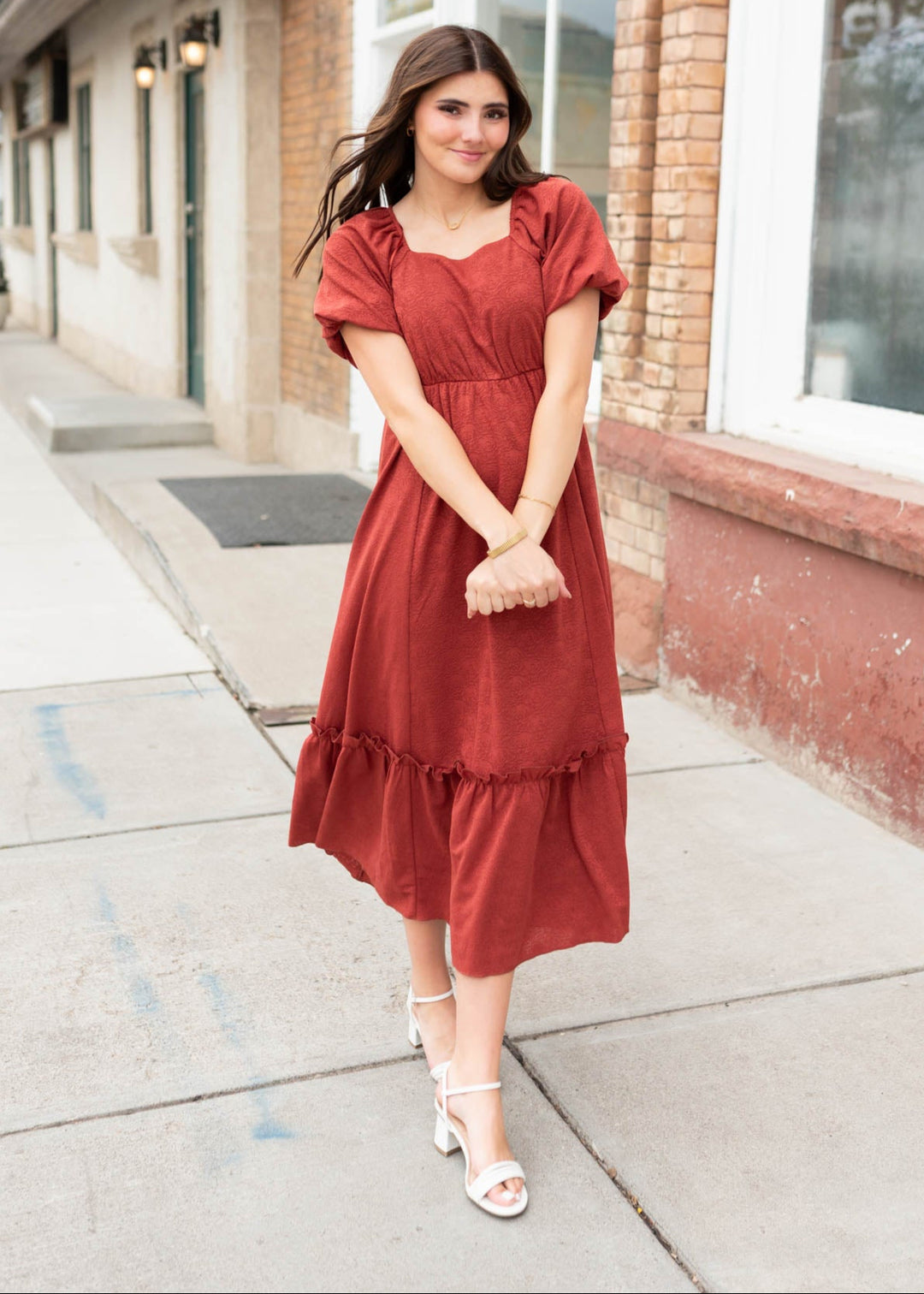 Alice Rust Dress - Autumn Dress | Lena Layne