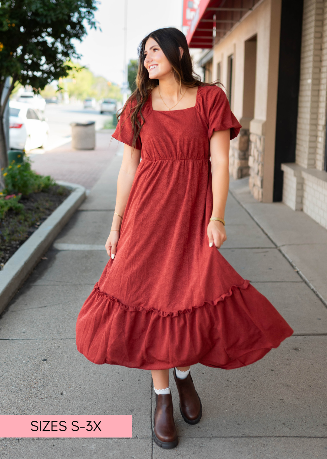 Alice Rust Dress - Autumn Dress | Lena Layne