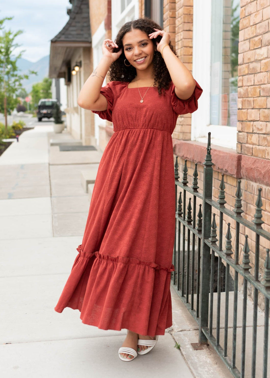 Alice Rust Dress - Autumn Dress | Lena Layne
