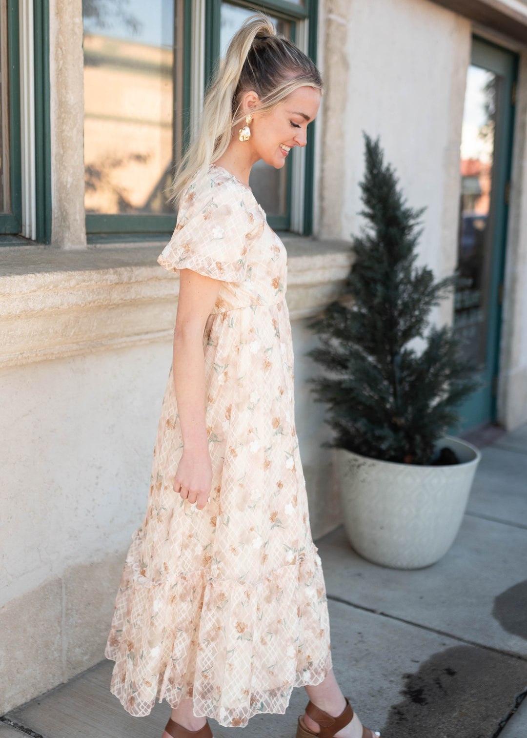 Alina Floral Lace Dress - Romantic Lace Dress