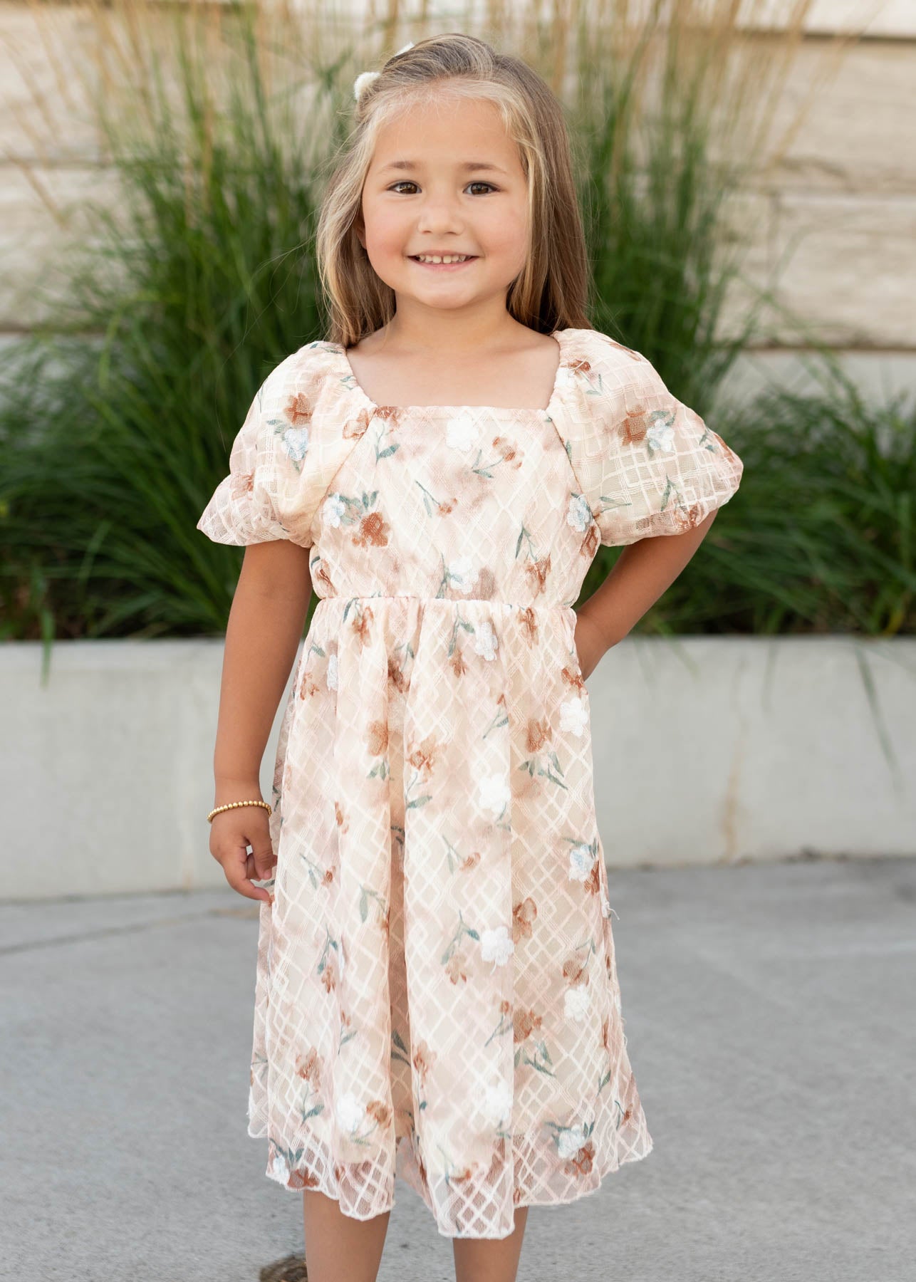 Alina Floral Lace Little Girls Dress