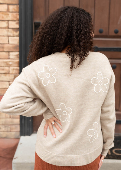 Amara Taupe Floral Sweater