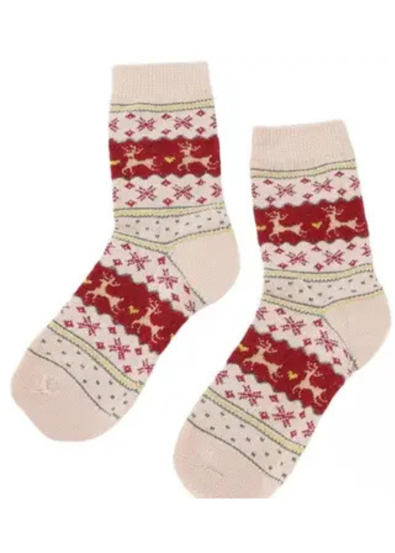 Amari Pink Snowflake Socks