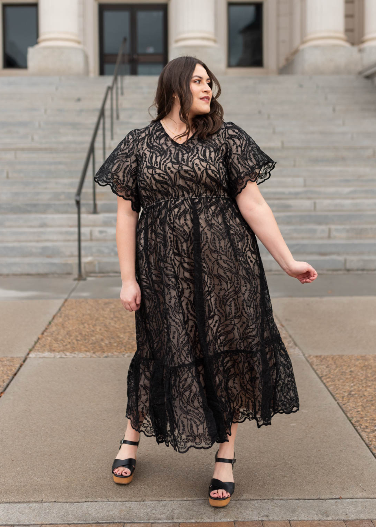 Plus size black dress