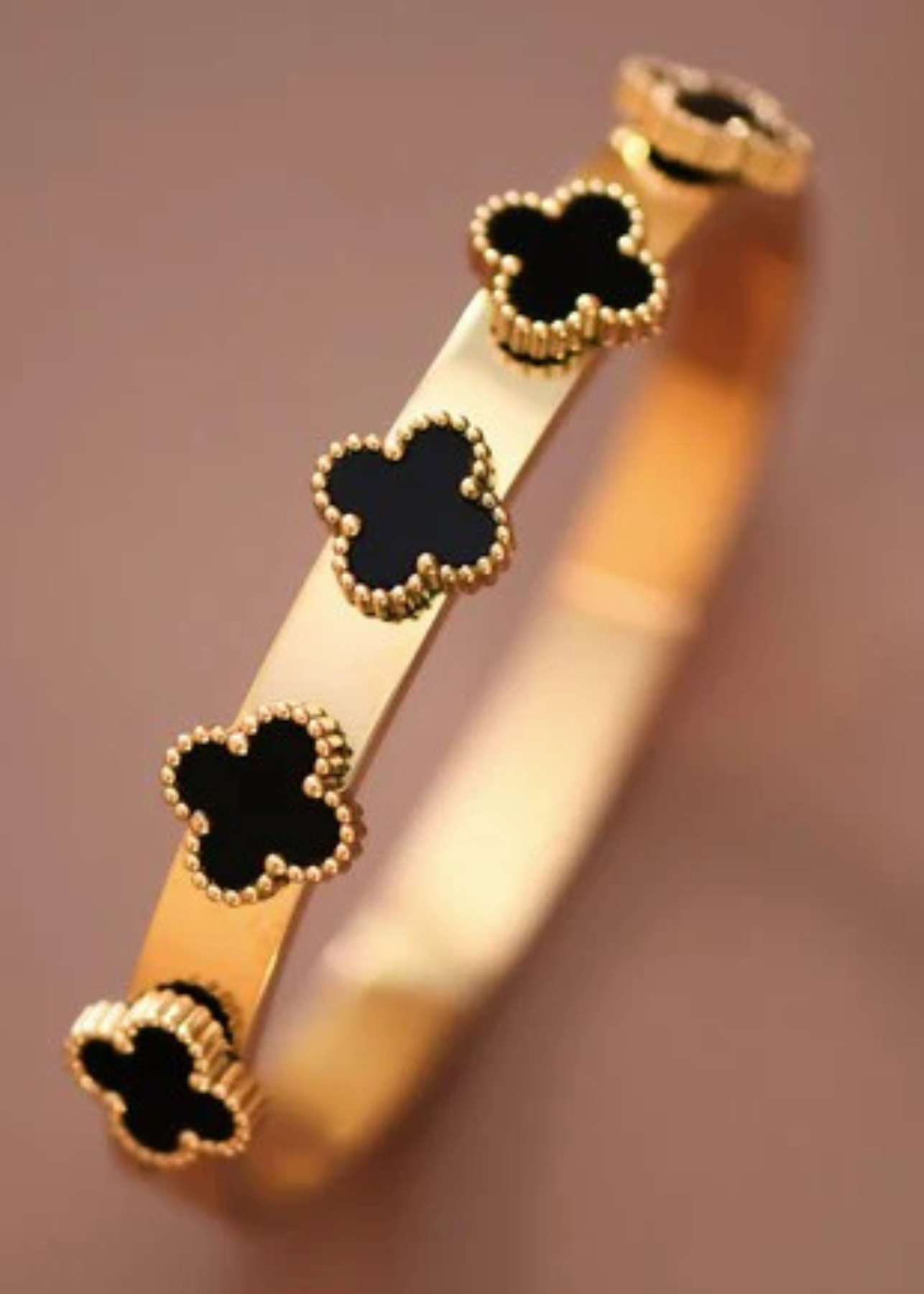 18K clover bangle bracelet