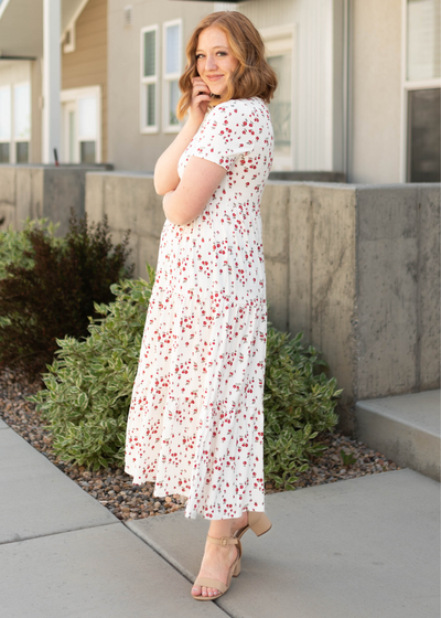 Short sleeve white dress