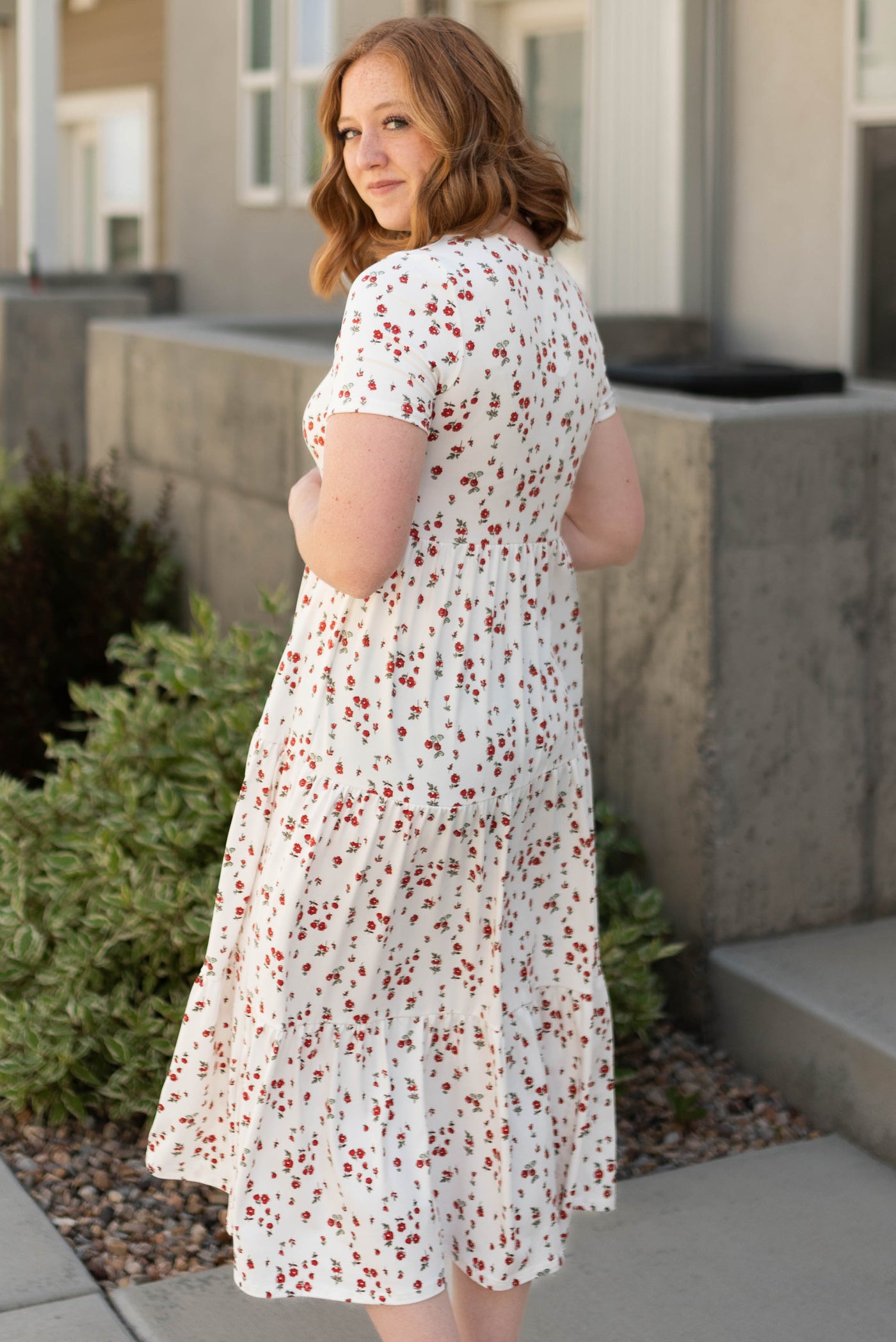 Side view of a white dress