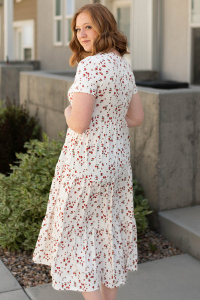 Side view of a white dress