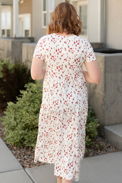 Back view of a white dress
