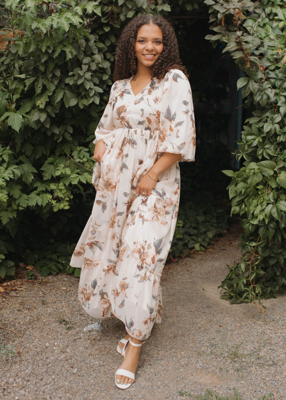 Arielle Soft Pink Floral Dress