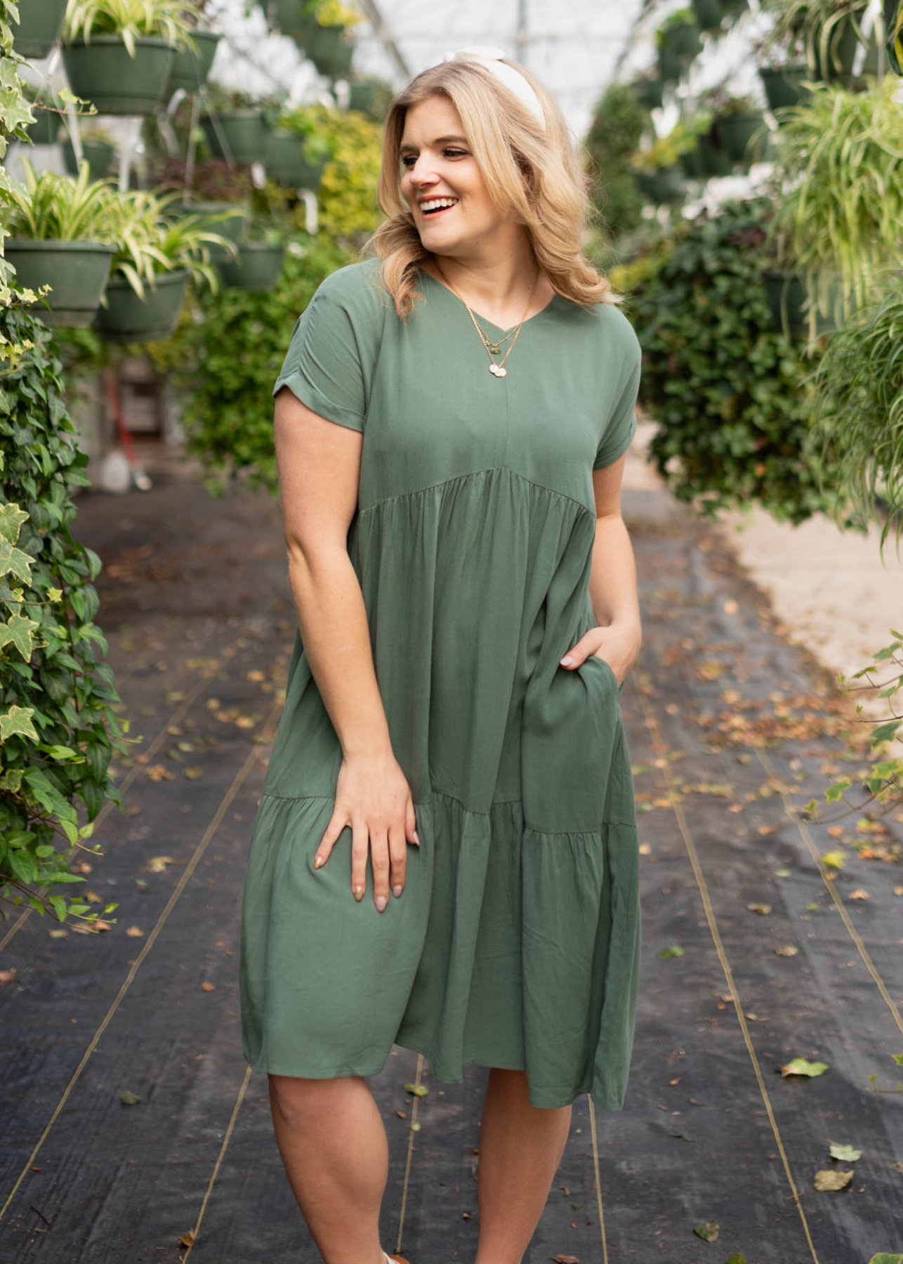 Jade tiered dress