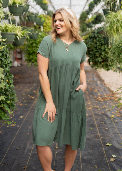 Jade tiered dress