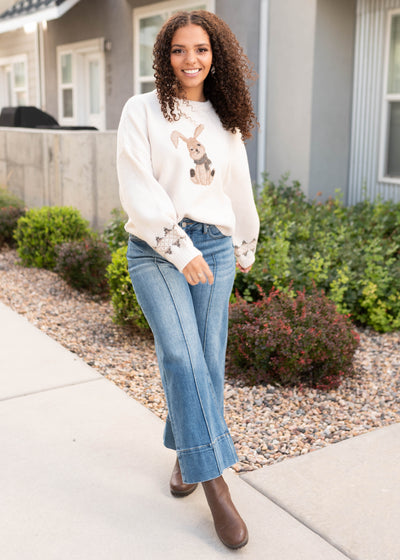 Ashlyn Pattern Cream Sweater