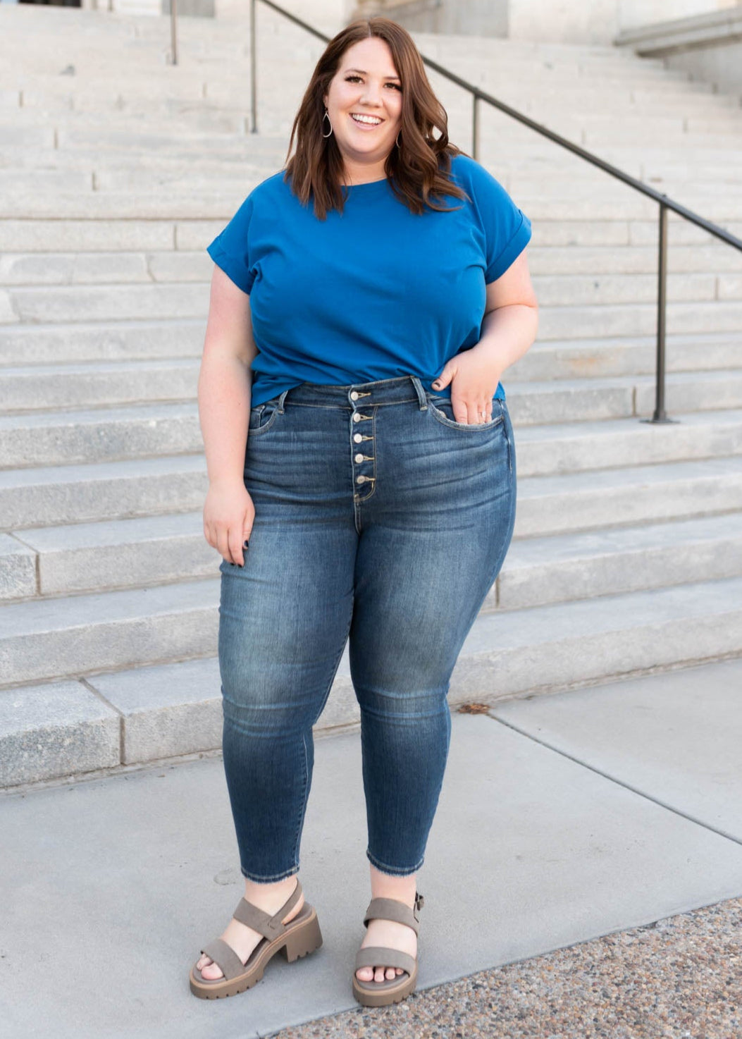 Short sleeve royal blue tee shirt