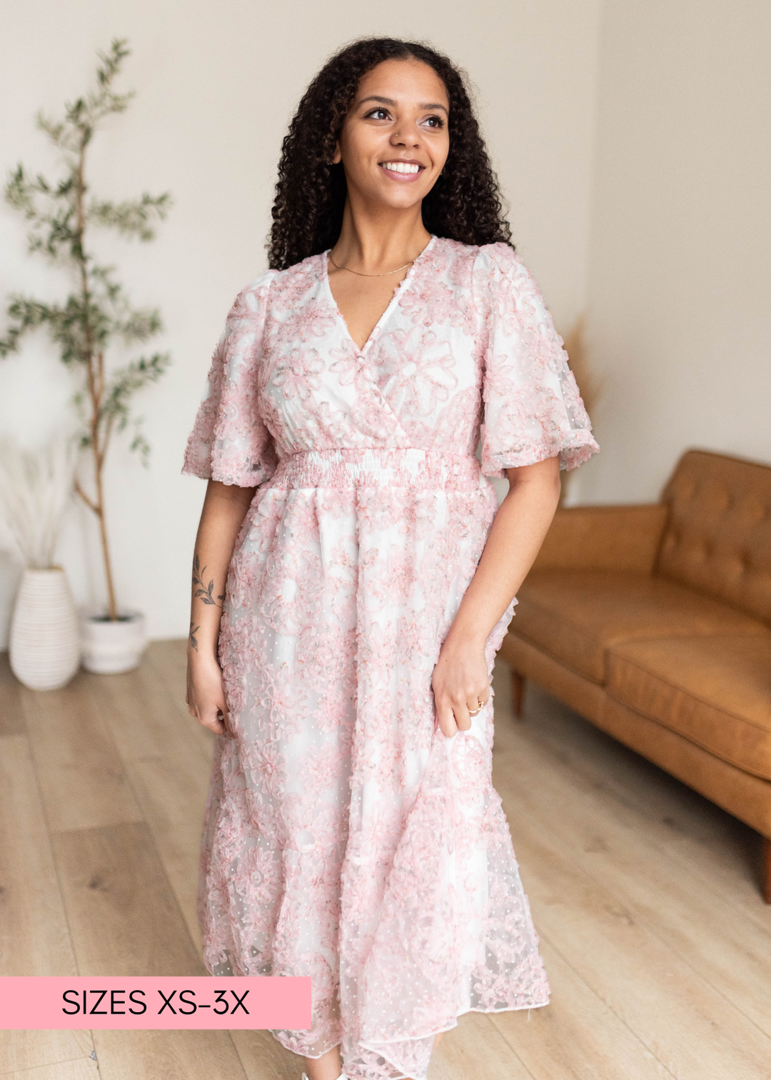 midi white dress lace Kinsley White Lace Midi Dress main image 0