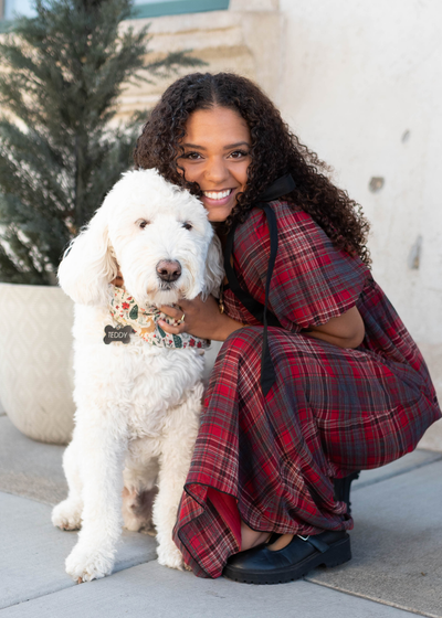 Aubrey Red Plaid Bow Dress