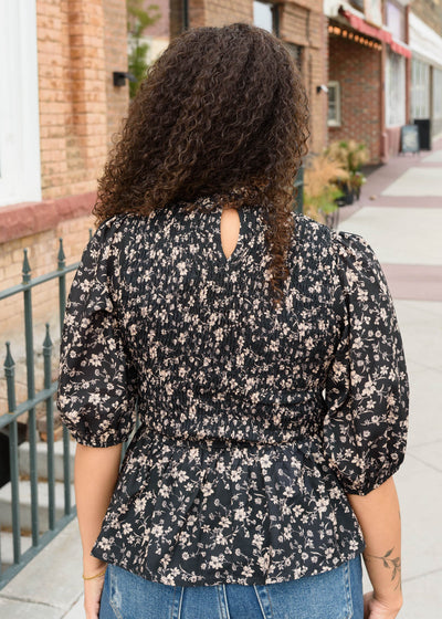 Audrey Black Floral Top