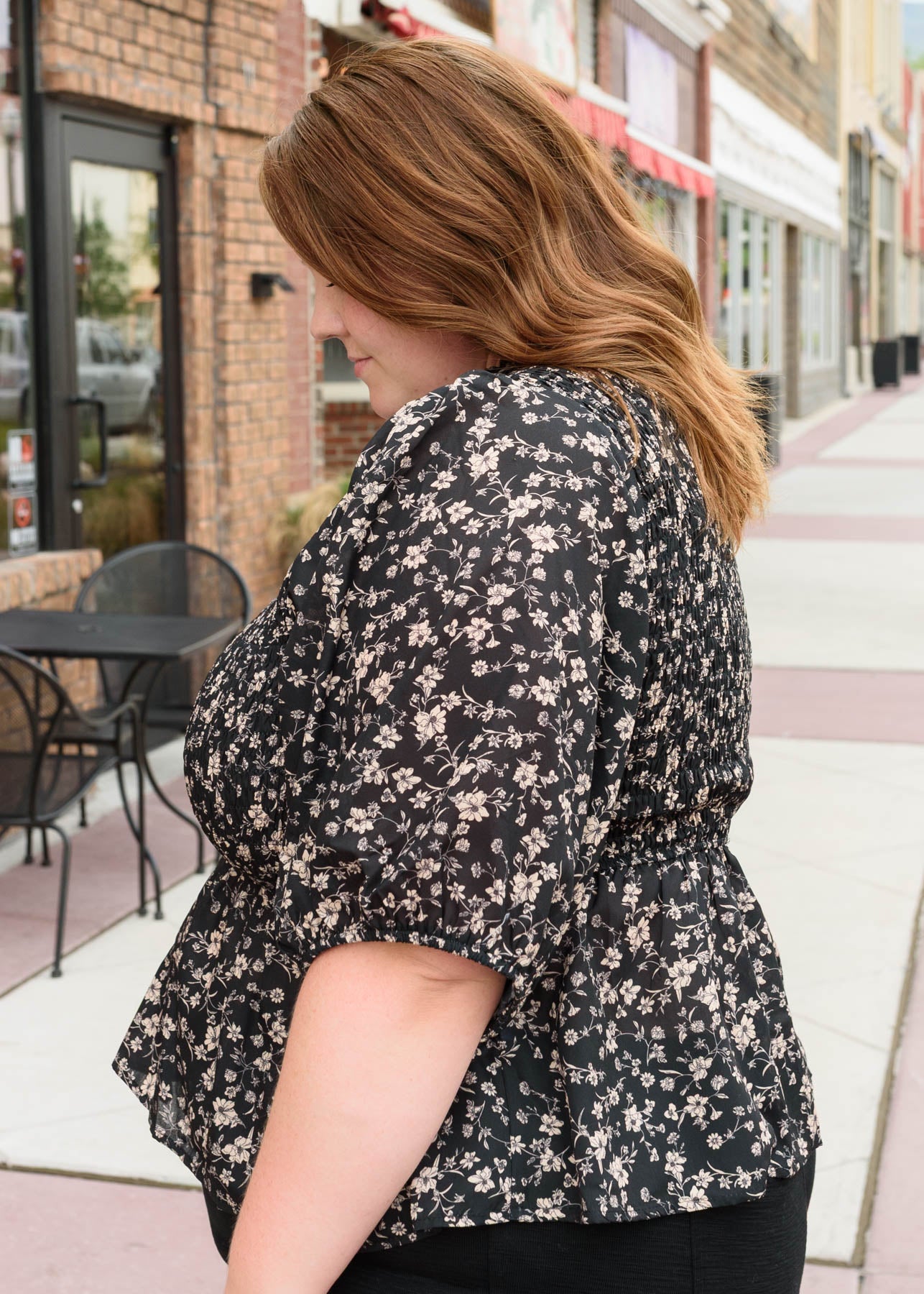 Audrey Black Floral Top