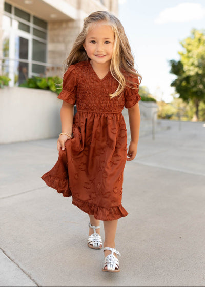Exclusive Lena & Lou sienna smocked little girl dress