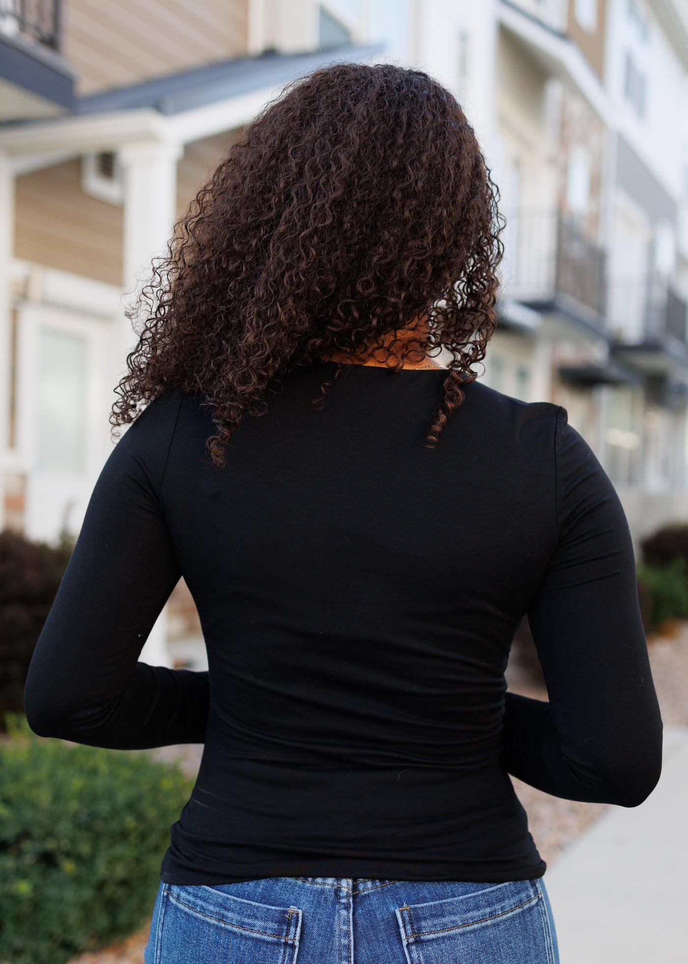 Back view of the black top