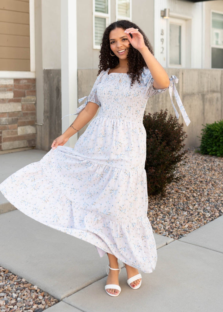 Azalea Lavender Floral Maxi Dress Leia&Co – Lena Layne