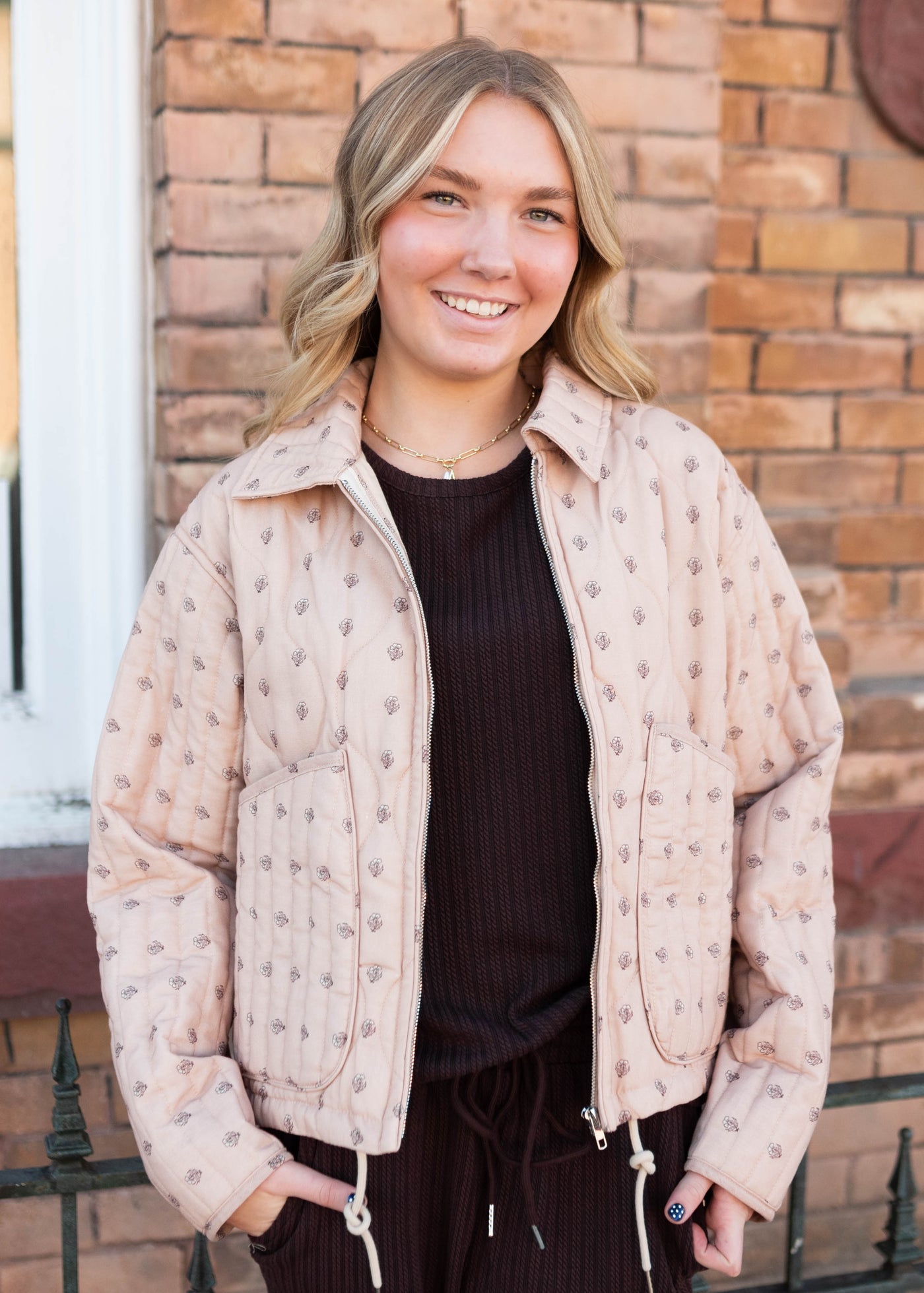 Bailey Taupe Floral Jacket