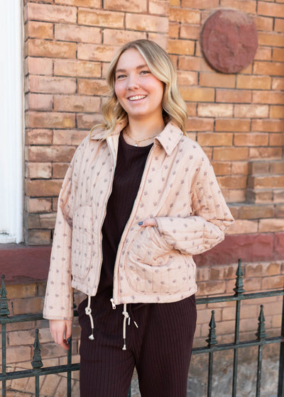 Bailey Taupe Floral Jacket